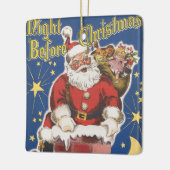 ヴィンテージサンタクロース、クリスマス前夜 セラミックオーナメント (左)