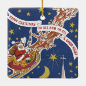 ヴィンテージサンタクロース、クリスマス前夜 セラミックオーナメント (裏面)