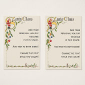 ヴィンテージサンタクロース、クリスマス縁ど飾り (正面&裏面)