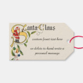 ヴィンテージサンタクロース、クリスマス縁ど飾り ギフトタグ (正面(横))