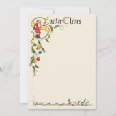 ヴィンテージサンタクロース、クリスマス縁ど飾り シーズンカード (正面)