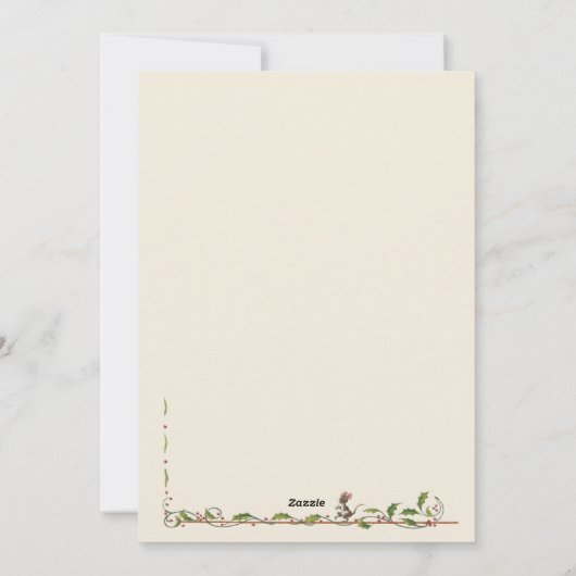 ヴィンテージサンタクロース、クリスマス縁ど飾り シーズンカード (裏面)