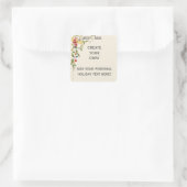 ヴィンテージサンタクロース、クリスマス縁ど飾り スクエアシール (バッグ)