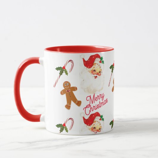 ヴィンテージサンタクロース クリスマス ホリデー マグカップ (左)