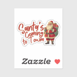 ヴィンテージサンタクロース：サンタズ来の町へ シール