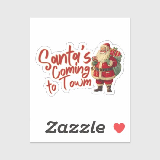 ヴィンテージサンタクロース：サンタズ来の町へ シール (シート)