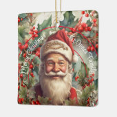 ヴィンテージサンタクロース・サンニコラス・クリスマス セラミックオーナメント (左)