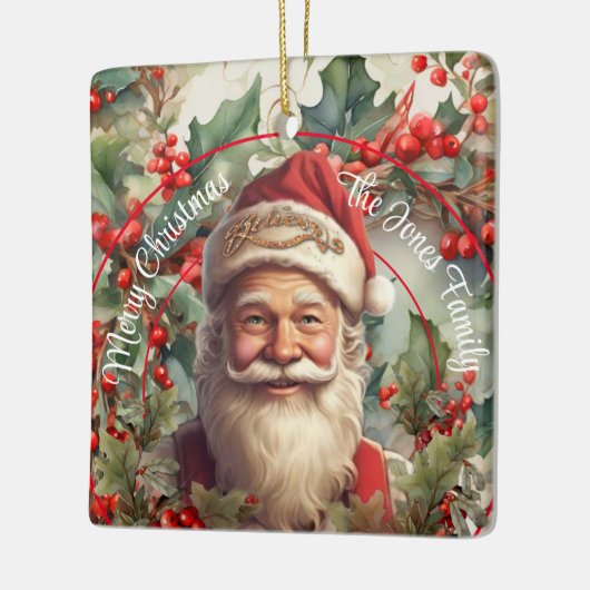 ヴィンテージサンタクロース・サンニコラス・クリスマス セラミックオーナメント (左)