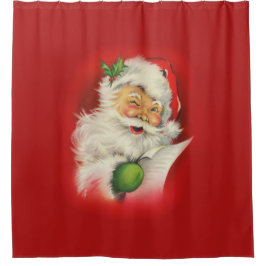 ヴィンテージサンタクロース シャワーカーテン