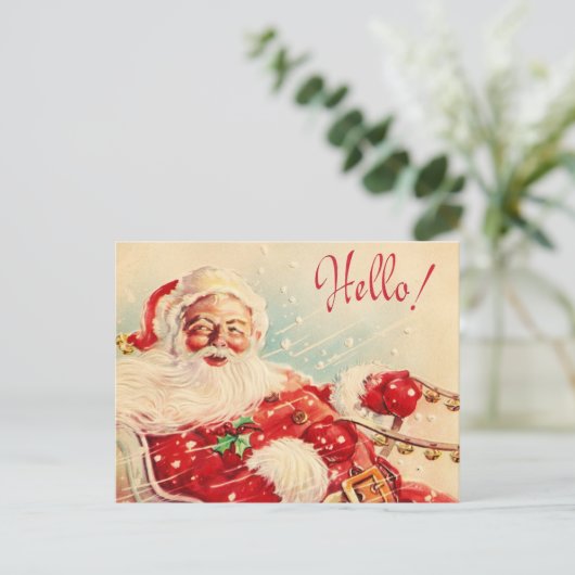 ヴィンテージサンタクロース シーズンポストカード (スタンド正面)