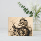 ヴィンテージサンタクロース シーズンポストカード (スタンド正面)