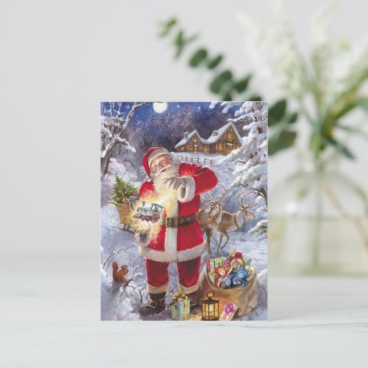 ヴィンテージサンタクロース シーズンポストカード (スタンド正面)