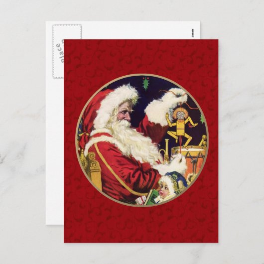 ヴィンテージサンタクロース シーズンポストカード (正面/裏面)