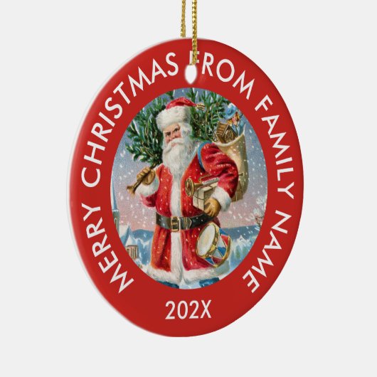 ヴィンテージサンタクロース セラミックオーナメント (右)