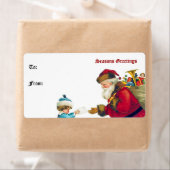 ヴィンテージサンタクロース&チャイルドギフトラベル ラベル (インサイチュ)