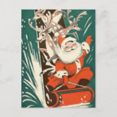 ヴィンテージサンタクロース+トナディースリレトロクリスマス ポストカード (正面)