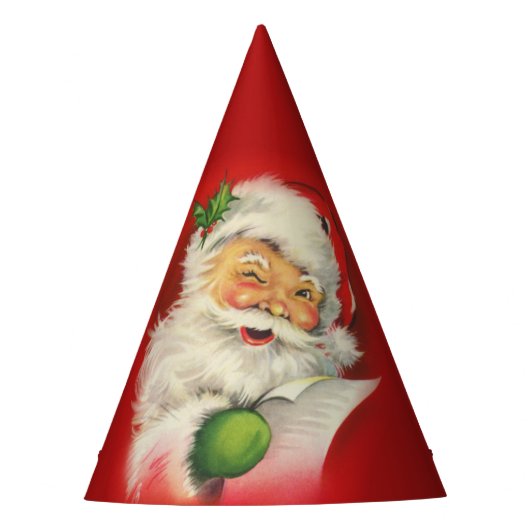 ヴィンテージサンタクロース パーティーハット (正面)