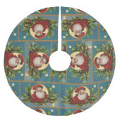 ヴィンテージサンタクロース ブラッシュドポリエステルツリースカート (正面)