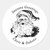 ヴィンテージサンタクロース ラウンドシール (正面)