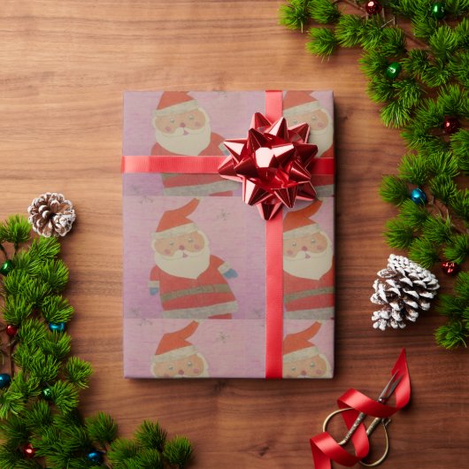 ヴィンテージサンタクロース ラッピングペーパー (クリスマスギフト)