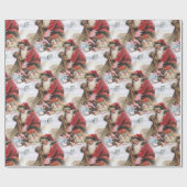 ヴィンテージサンタクロース ラッピングペーパー (フラット)