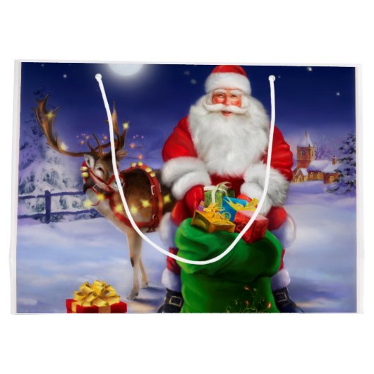 ヴィンテージサンタクロース ラージペーパーバッグ (裏面)