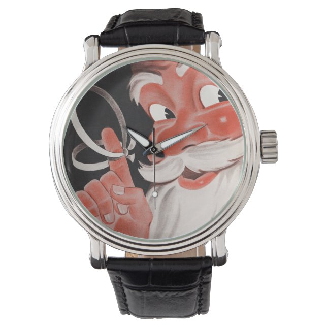 ヴィンテージサンタクロース リマインダーストリング付き指 腕時計 (正面)