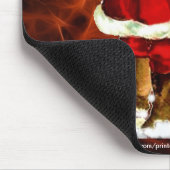 ヴィンテージサンタクロース&レッドフラクタルクリスマスマウスパッド2 マウスパッド (コーナー)