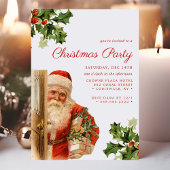 ヴィンテージサンタクロース レトロクリスマスパーティー 招待状