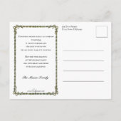 ヴィンテージサンタクロース、子どもと贈り物 ポストカード (裏面)