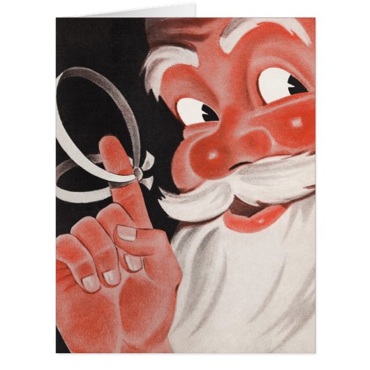 ヴィンテージサンタクロース(指にリマインダーひも付き) (正面)