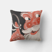 ヴィンテージサンタクロース(指にリマインダーひも付き) クッション (裏面)