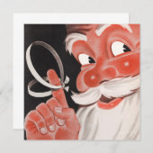 ヴィンテージサンタクロース（指にリマインダーひも付き） シーズンカード (正面/裏面)