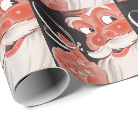 ヴィンテージサンタクロース(指にリマインダーひも付き) ラッピングペーパー (ロールコーナー)