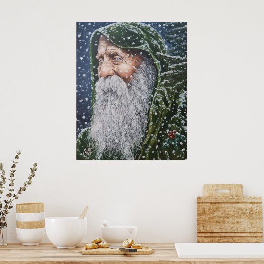 ヴィンテージサンタクロース、父のユール(キリスト降誕祭)、クリスマス ポスター (キッチン)