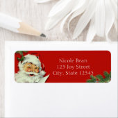 ヴィンテージサンタクロース 赤いクリスマス招待状 ラベル (インサイチュ)