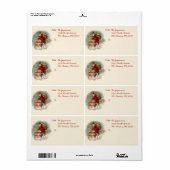 ヴィンテージサンタクロースat the Chimneyクリスマス ラベル (フルシート)