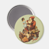 ヴィンテージサンタクロースSt.ニクンアートプリント マグネット (正面/裏面)