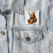 ヴィンテージサンタクロースSt.ニクンアートプリント 缶バッジ (インサイチュ)