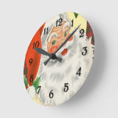 ヴィンテージサンタク伝統的リスマス ラウンド壁時計 (傾斜)