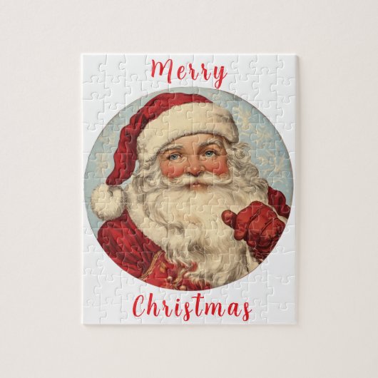 ヴィンテージサンタコーイラストレーション2 ジグソーパズル (縦)