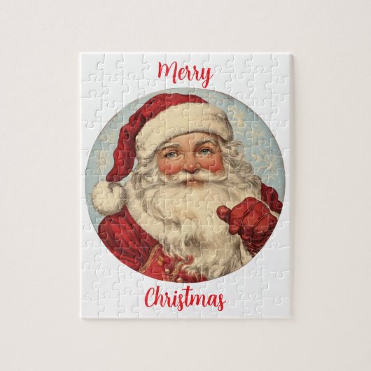 ヴィンテージサンタコーイラストレーション2 ジグソーパズル (縦)