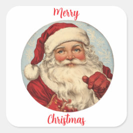 ヴィンテージサンタコーイラストレーション2 スクエアシール