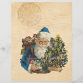 ヴィンテージサンタスクラップブック紙 – ヴィンテージクリスマス (正面)