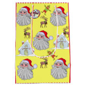 ヴィンテージサンタストライプレッド抱き枕 ミディアムペーパーバッグ (裏面)