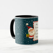 ヴィンテージサンタスノーフレークエレガントグ伝統的リーン マグカップ (正面左)