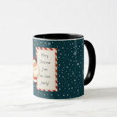 ヴィンテージサンタスノーフレークエレガントグ伝統的リーン マグカップ (正面右)