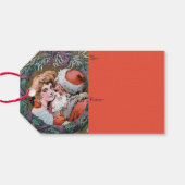 ヴィンテージサンタスハグアンドキスホリデーギフトラベル ギフトタグ (裏面横)