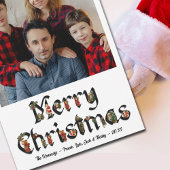 ヴィンテージサンタスメリークリスマスワンフォト シーズンカード