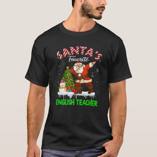 ヴィンテージサンタズイングお気に入りのリッシュ先生クリスマスツリー Tシャツ (正面)